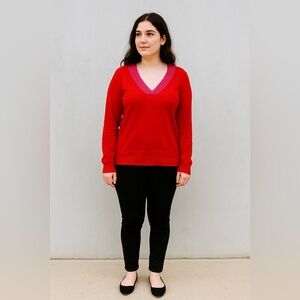 GAP Red and Pink Women's Sweater